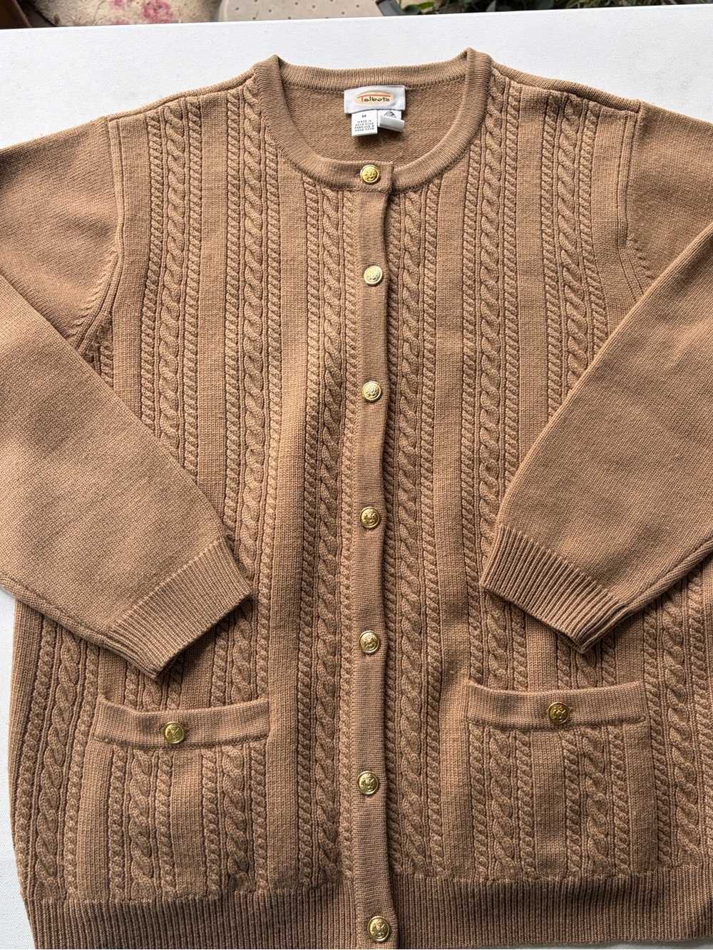 Vintage Talbots Merino Wool Button Cardigan Medium